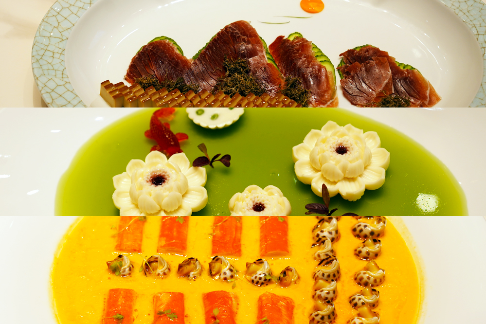 大觀樓長聯(lián)宴。從上至下依次為北走蜿蜒、九夏芙蓉、蟹嶼螺洲。供圖